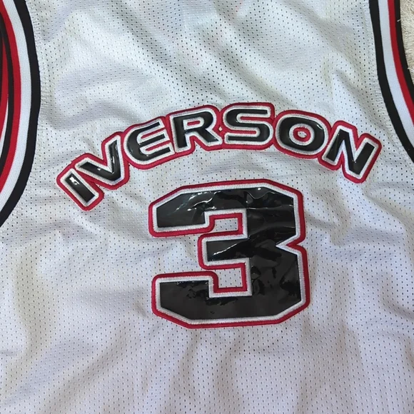 Reebok Allen Iverson I3 White Black Red Jersey M - Picture 7 of 7